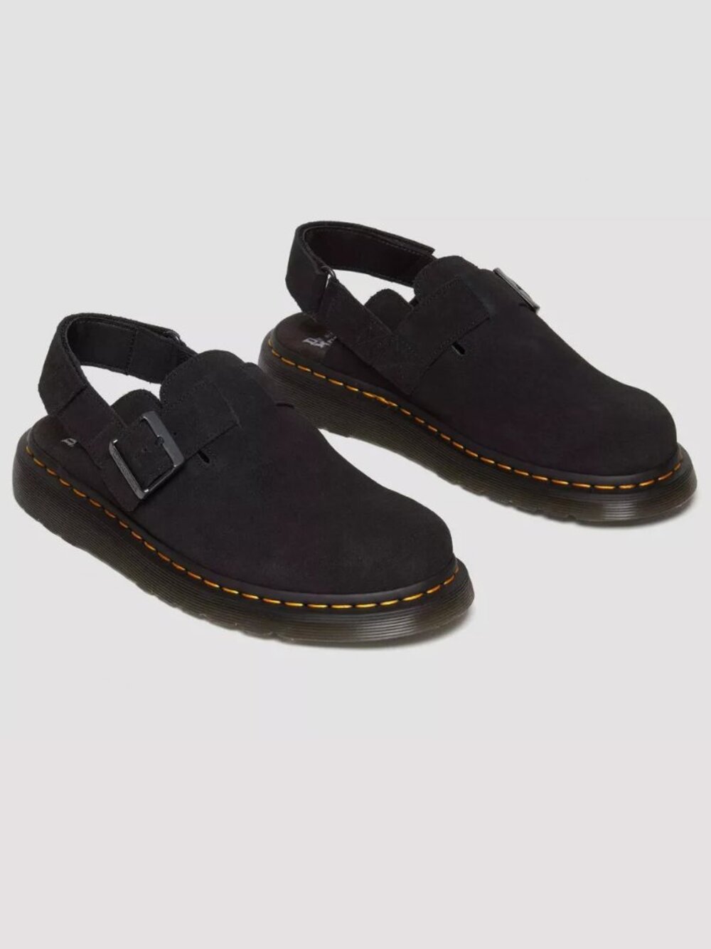 NIB Dr. Martens Jorge II Suede Slingback Mules in Black Suede